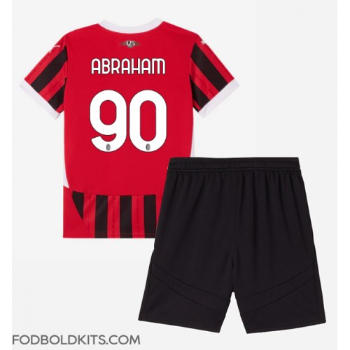 AC Milan Tammy Abraham #90 Hjemmebanesæt Børn 2024-25 Kortærmet (+ Korte bukser)